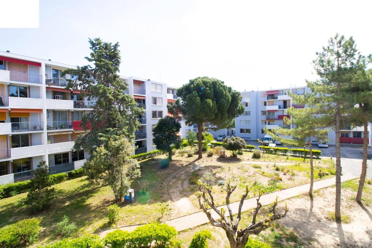 005- Appartement 6 Chambres, Tramway, Parking,Clim Montpellier Luaran gambar